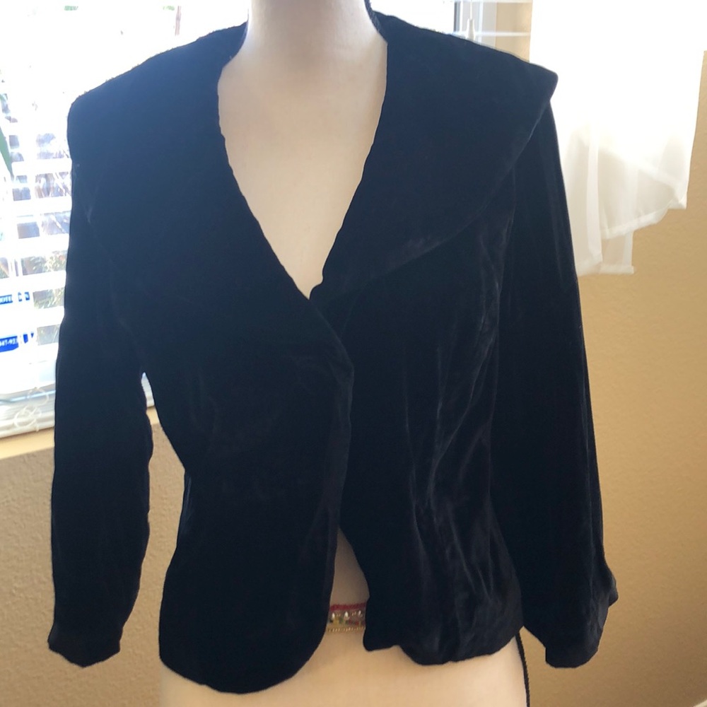 Willi Smith black velvet jacket